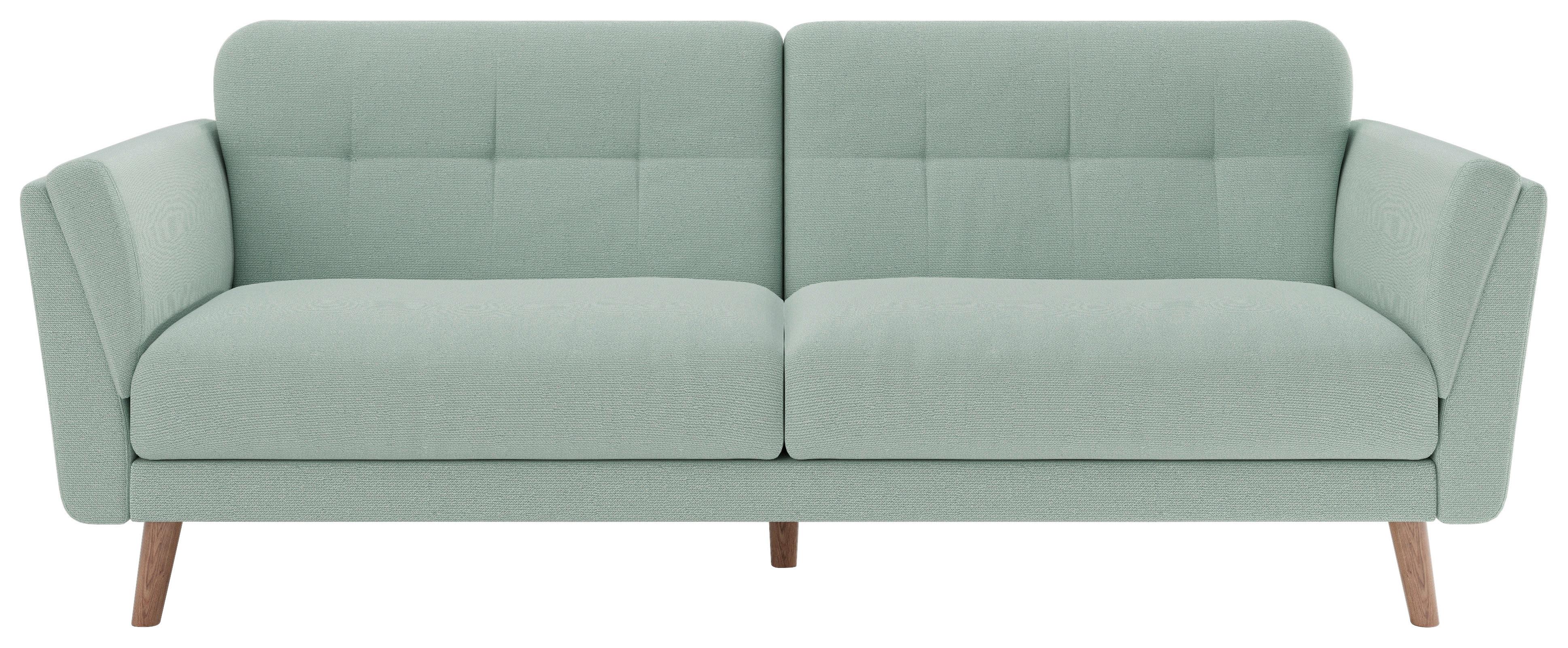Schlafsofa Helsinki Webstoff ca. 220,5x80,5 cm Mintgrün - Mintgrün, MODERN, Holz/Textil (220,5/88/80,5cm) - MID.YOU