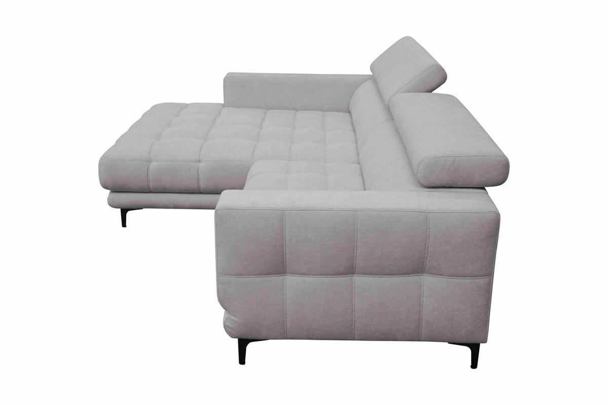 Sarokkanapé Aspen - szürke, Konventionell, faalapú anyag/textil (192/264cm)