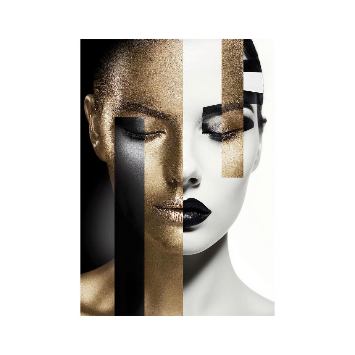 Glasbild Multicolor ca. 120x80cm - Multicolor, Basics, Glas/Papier (120/80cm)