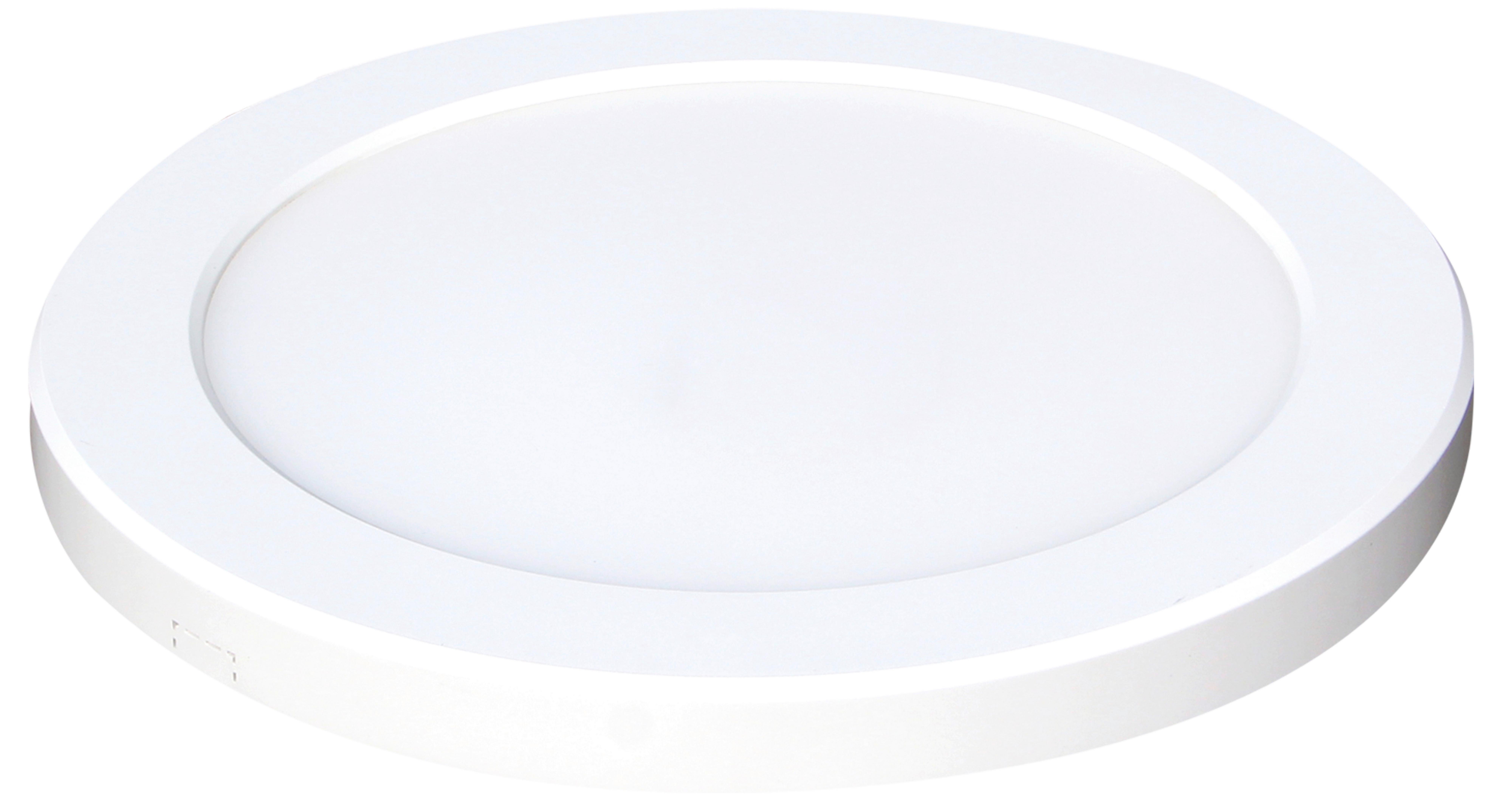 LED-TAKLAMPA LASSE - vit, Klassisk, plast (12,6/12,6/1,8cm) - Mömax