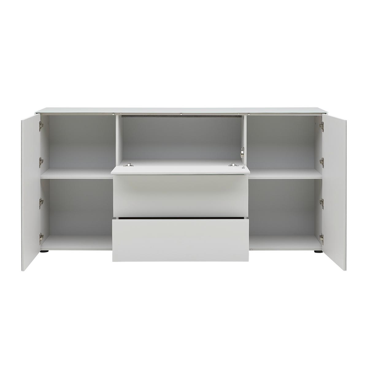 Sideboard Silverstone Grau - Schwarz/Grau, MODERN, Glas/Holzwerkstoff (179/89/42cm) - Premium Living