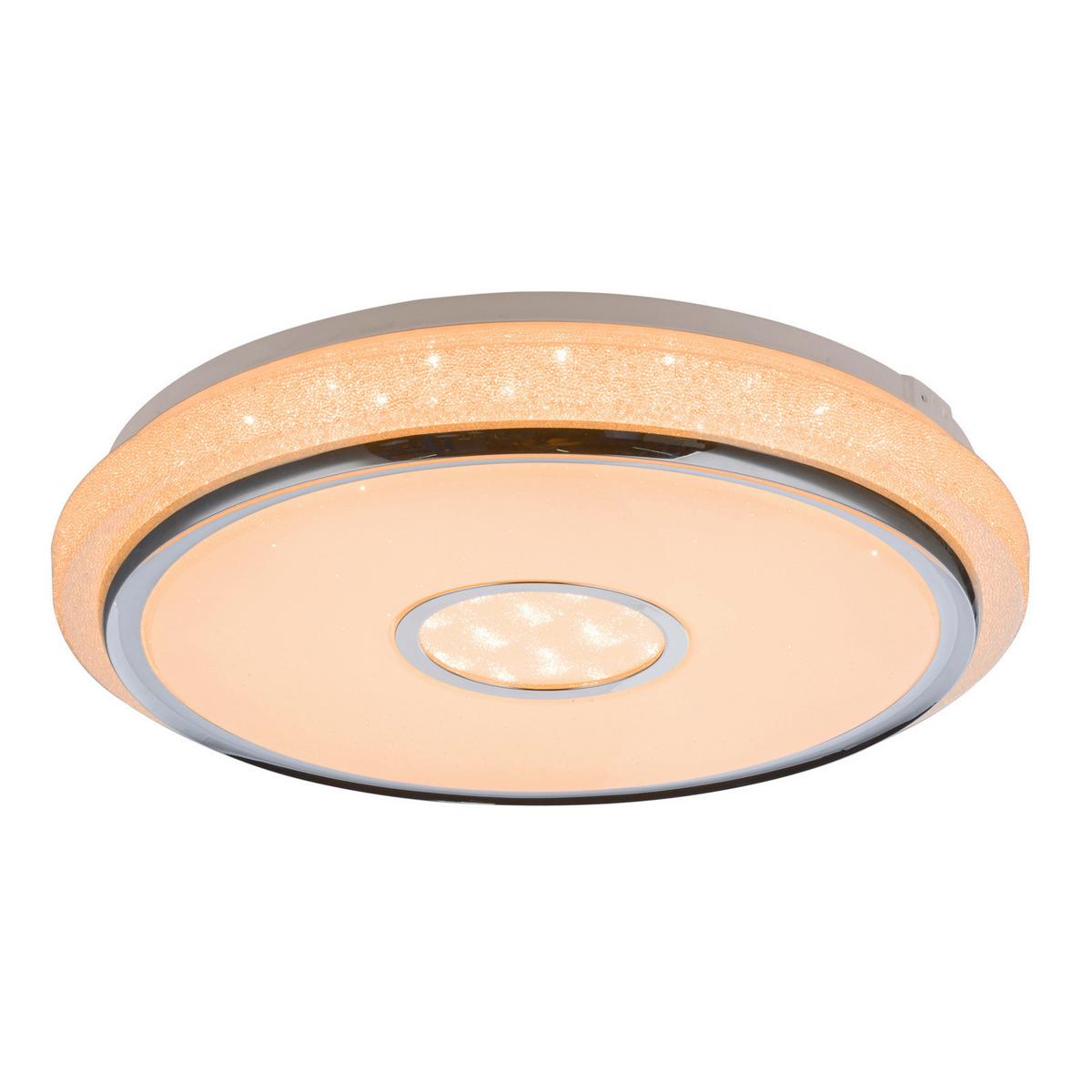 LED-DECKENLEUCHTE 48389-40 DANI - Chromfarben/Weiss, Basics, Kunststoff (50/9.5cm) - Globo