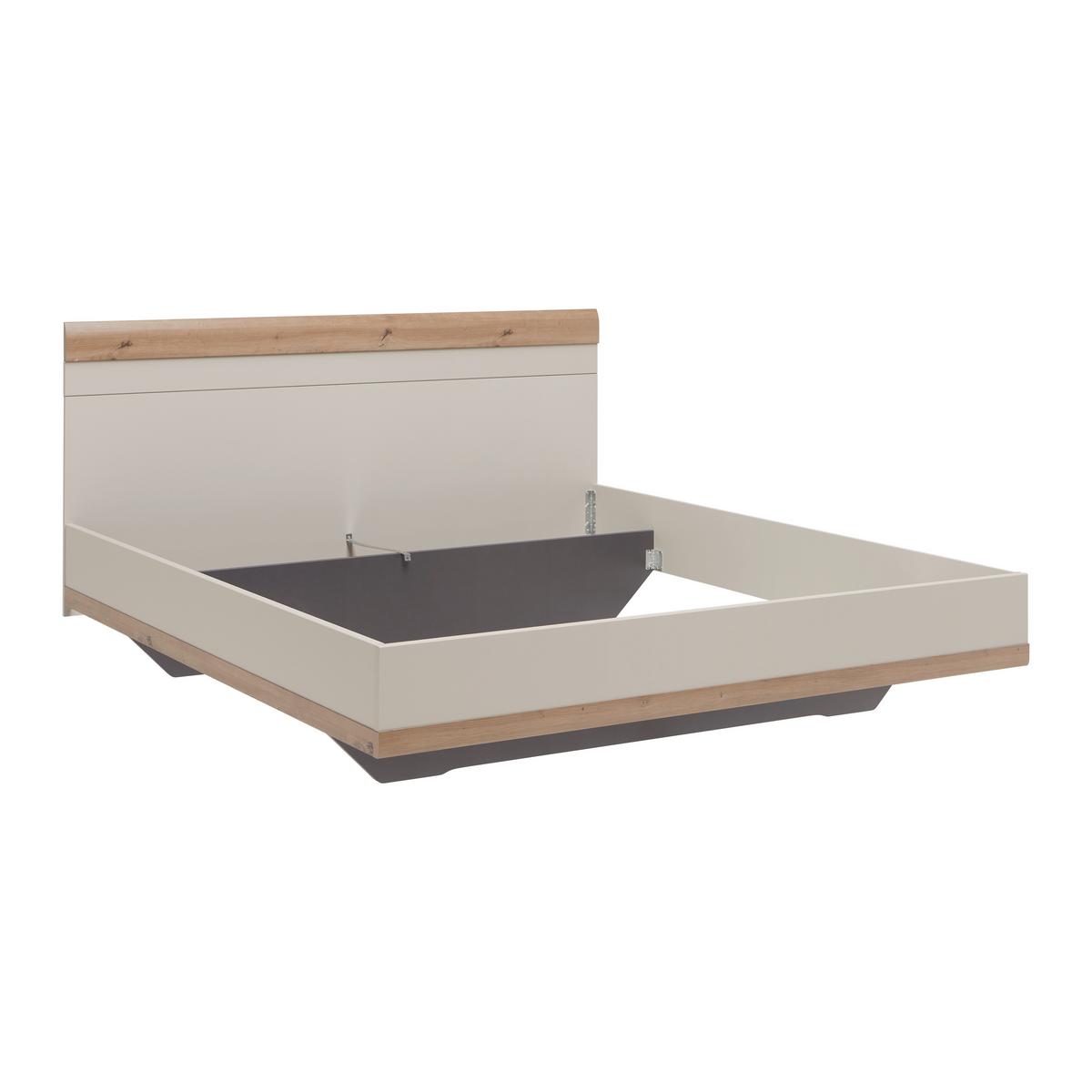 Krevet Ellmau - hrast Artisan/boje šampanjca, Konvencionalno, drvni materijal (160/200cm) - Premium Living
