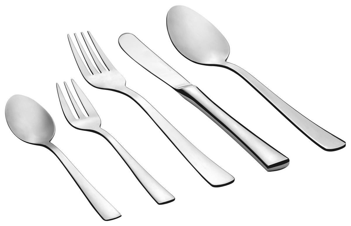 ZESTAW SZTUĆCÓW 040-250 - kolor chromowy, Basics, metal (37,5/3,5/24cm) - Justinus