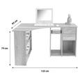 Masă De Birou Gemo - alb, Modern, compozit lemnos (135/74,2/95cm) - Sonne Masă De Birou Gemo - alb, Modern, compozit lemnos (135/74,2/95cm) - Sonne