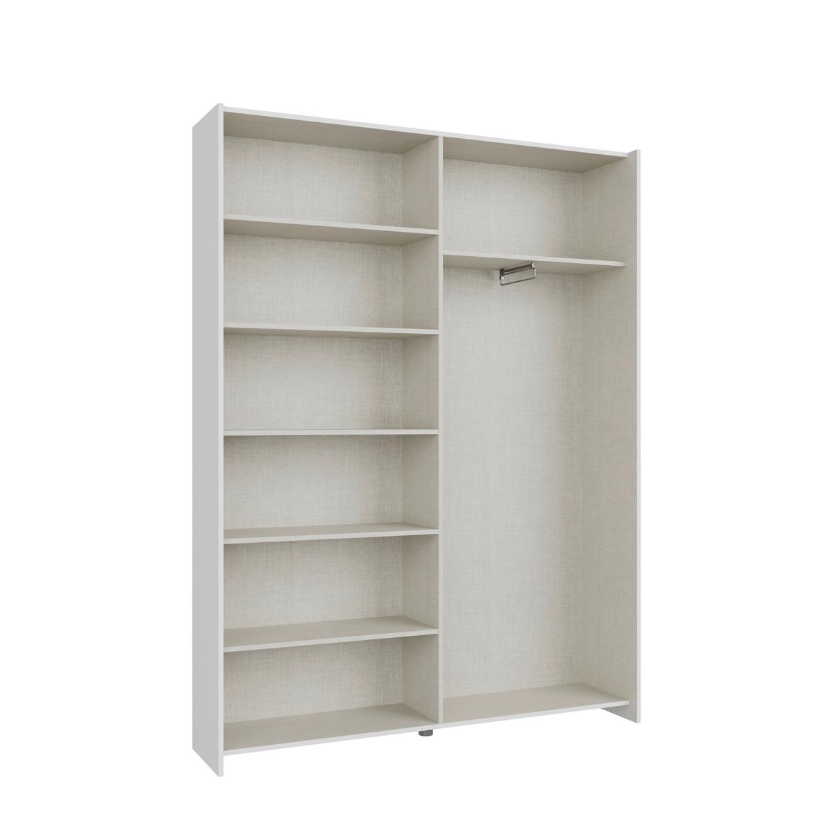 Ormar S Kliznim Vratima Home Nook - bijela/boje aluminija, Basics, drvni materijal/metal (150,1/210/39,1cm) - Modern Living