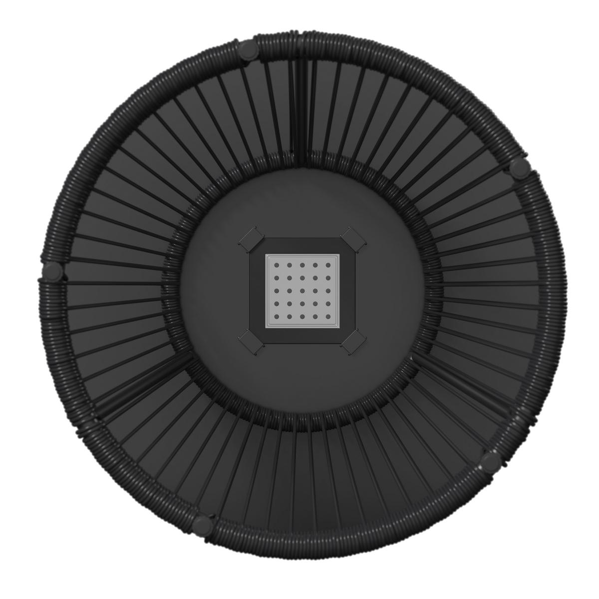 Gartenbeistelltisch Ruffy Schwarz Solar - Schwarz, MODERN, Kunststoff/Metall (55/48/55cm) - Bessagi Garden