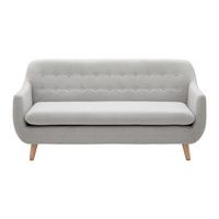 Sofa Dilly Hellgrau Leinenoptik - Hellgrau, MODERN, Holz/Textil (174/85/78cm) - Bessagi Home