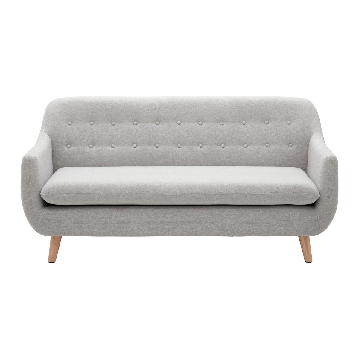 Sofa Dilly Hellgrau Leinenoptik - Hellgrau, MODERN, Holz/Textil (174/85/78cm) - Bessagi Home