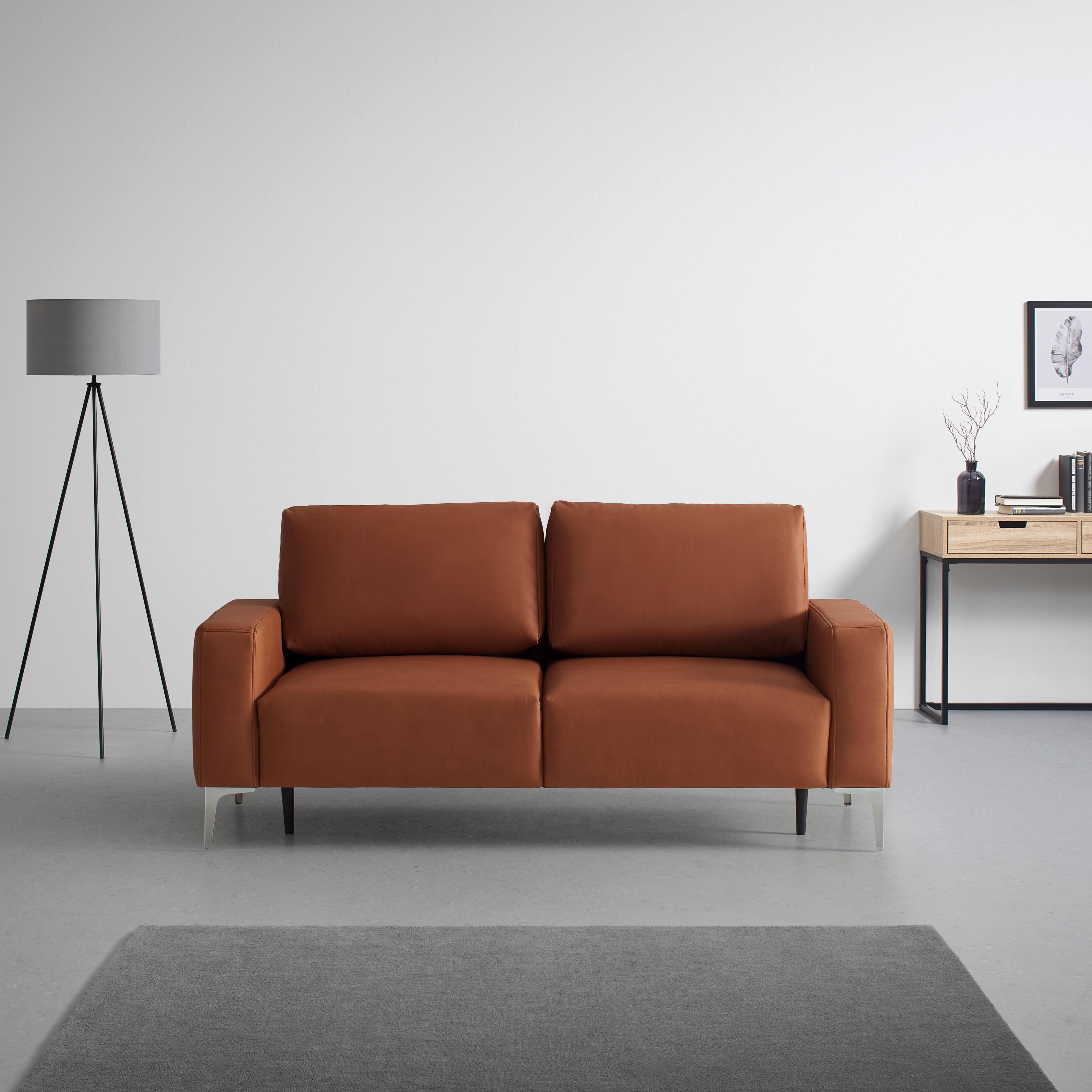 Trosjed Custom - boje hrđe/boje kroma, Moderno, tekstil/metal (182/85/92cm) - Mömax