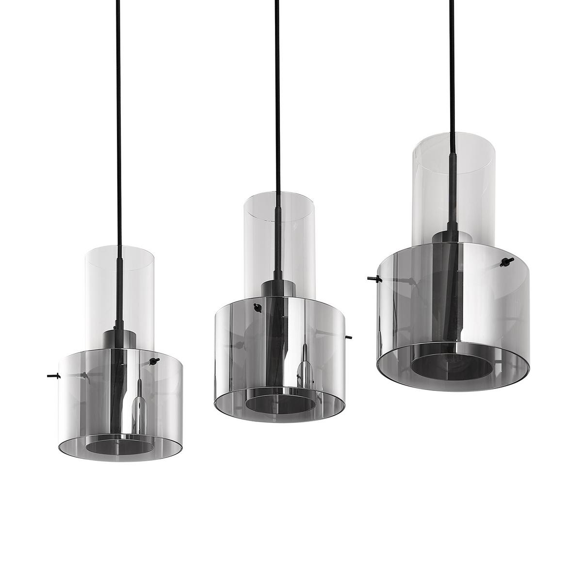 LAMPA WISZĄCA EOS *DK* - ciemnoszary, Design, metal/szkło (97/18/150cm) - Dieter Knoll