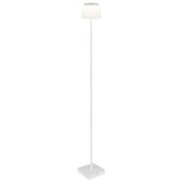 Akku-Stehleuchte Gregoir Weiß/Opal max. 4 Watt - Weiß, Design, Kunststoff/Metall (14/14/120cm) - Globo
