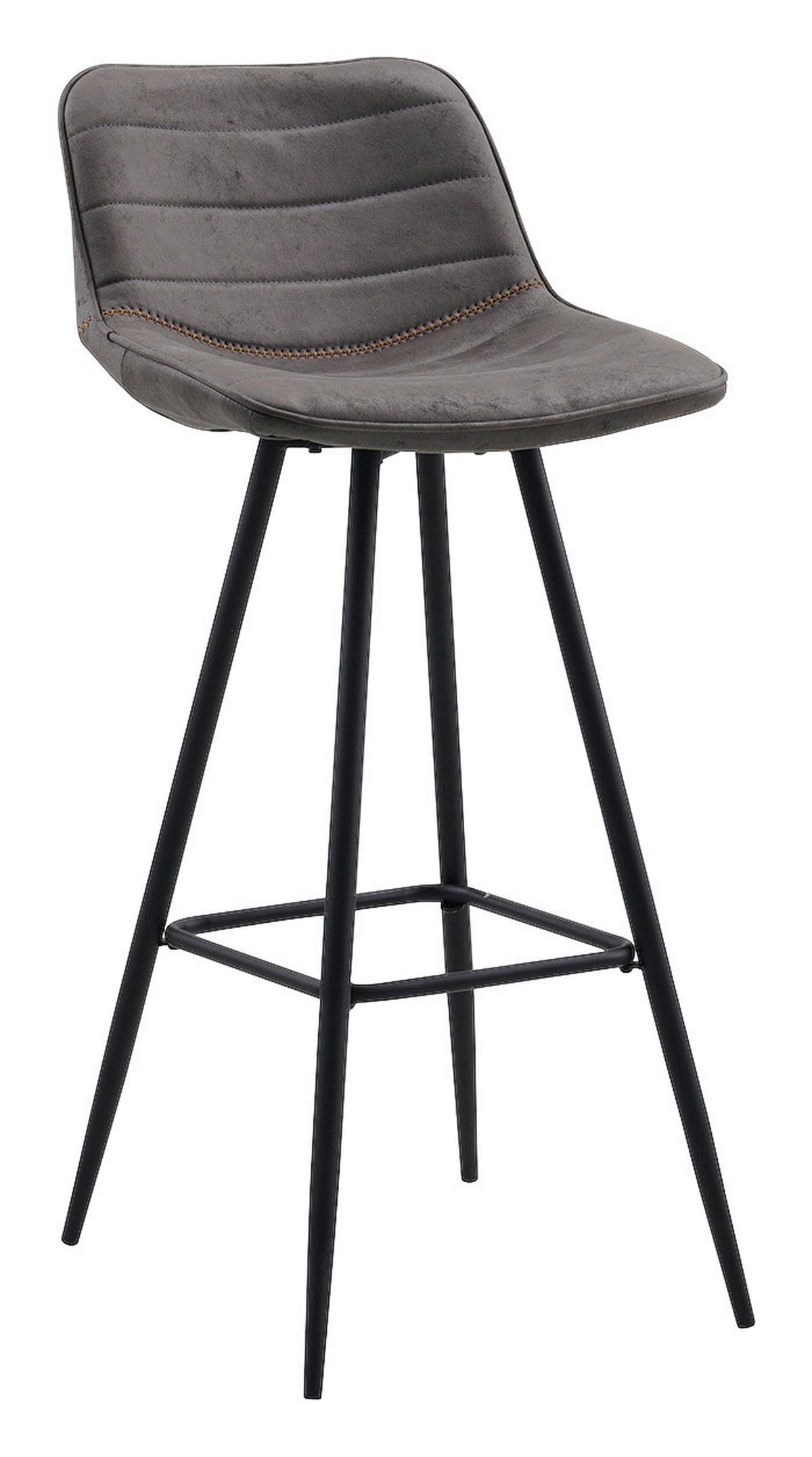 BARHOCKER-SET JORDAN - Anthrazit/Schwarz, LIFESTYLE, Textil/Metall (49/101/43cm) - MID.YOU