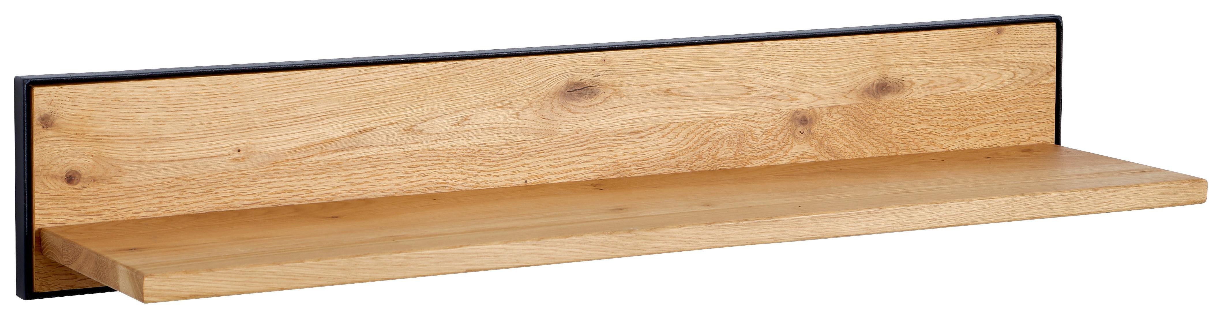 REGAŁ ŚCIENNY ADMIRAL - antracytowy/dębowy, Natur, metal/drewno (85/15/22cm) - Linea Natura