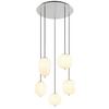 Hängeleuchte Blacky I Opal/Nickelfarben max.40Watt - Opal/Nickelfarben, Basics, Glas/Metall (57,5/150cm) - Globo