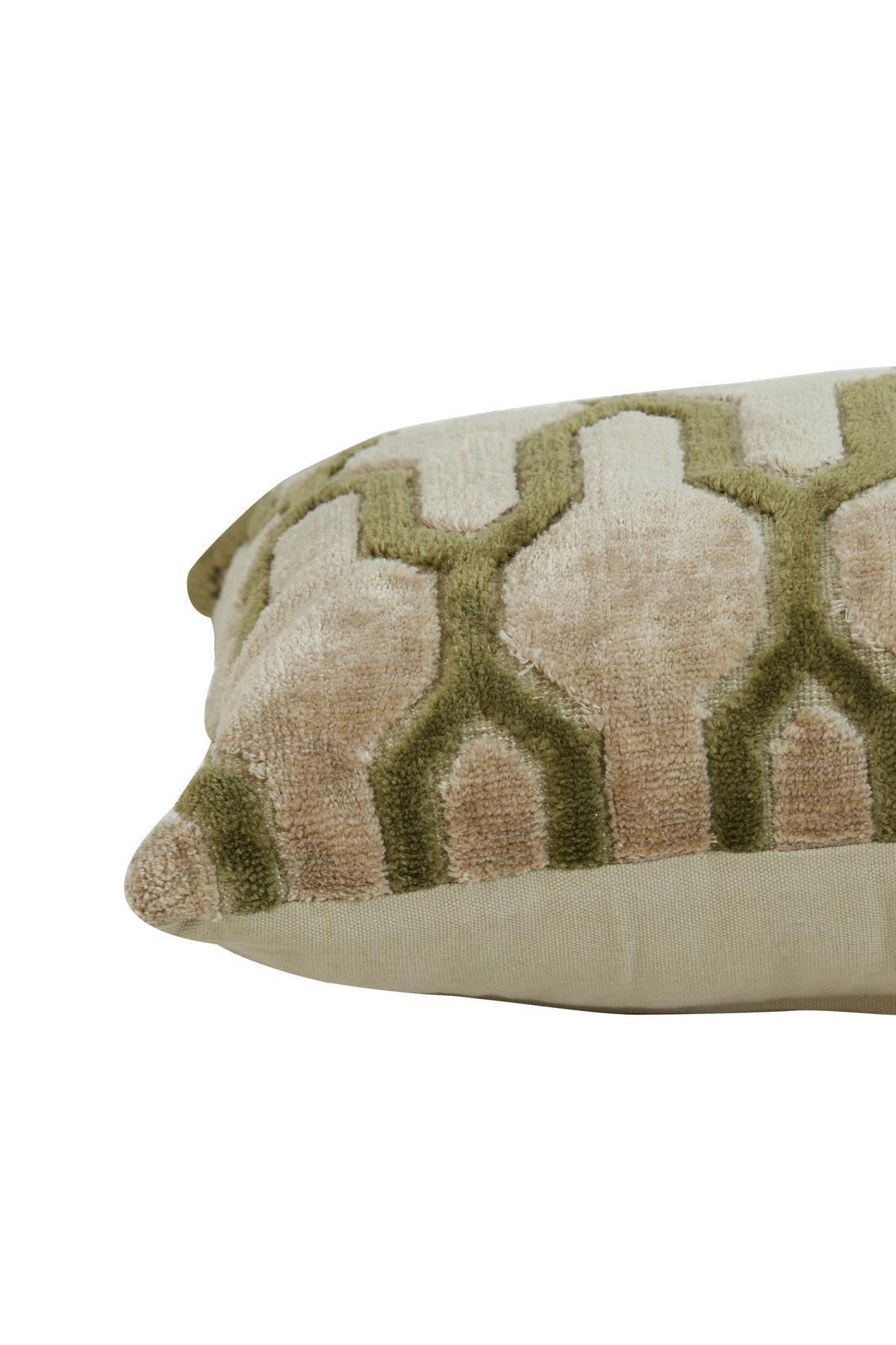 PODUSZKA DEKORACYJNA 6857769_JEMBANA - kolor piaskowy/oliwkowa zieleń, Lifestyle, tkanina (60/30cm) - Light & Living