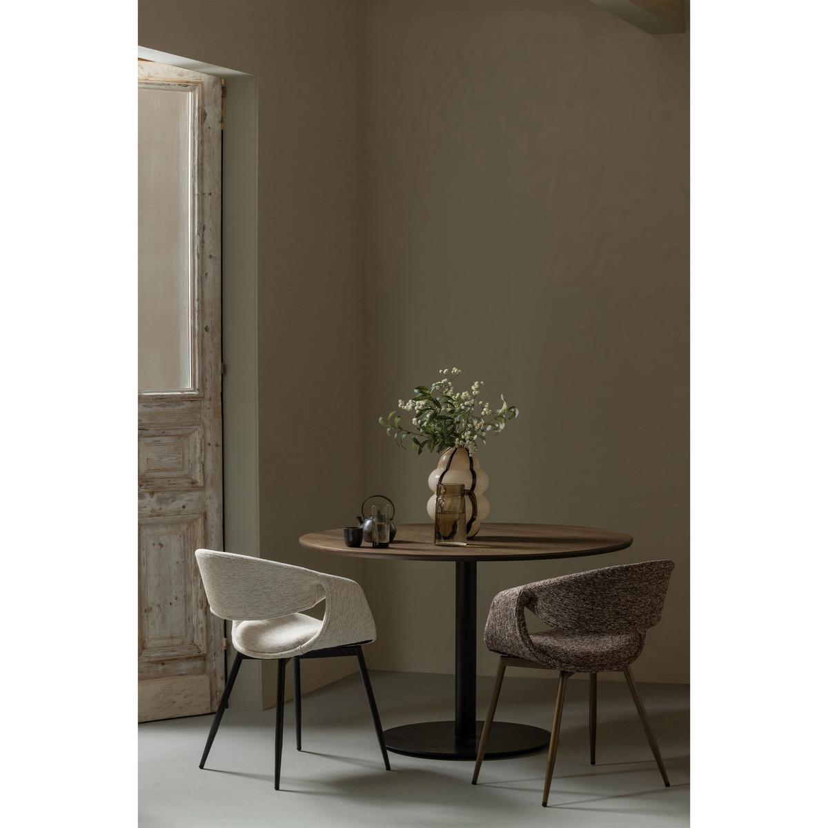 Armlehnstuhl-Set Yossi Braun/Kupferfarben B: 57cm - Braun/Kupferfarben, MODERN, Textil/Metall (57/78/57cm) - Livetastic