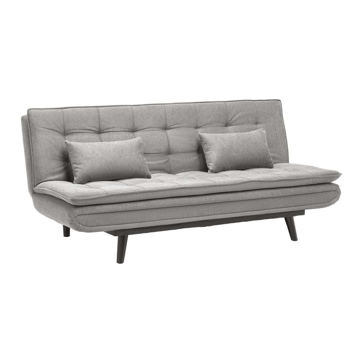 Schlafsofa Sun Grau - Schwarz/Grau, MODERN, Holz/Textil (190/83/93cm) - Mömax