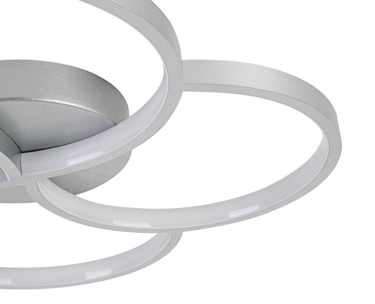LAMPA SUFITOWA TAINA - kolor srebrny/biały, Trend, tworzywo sztuczne/metal (52/5,5cm) - Novel
