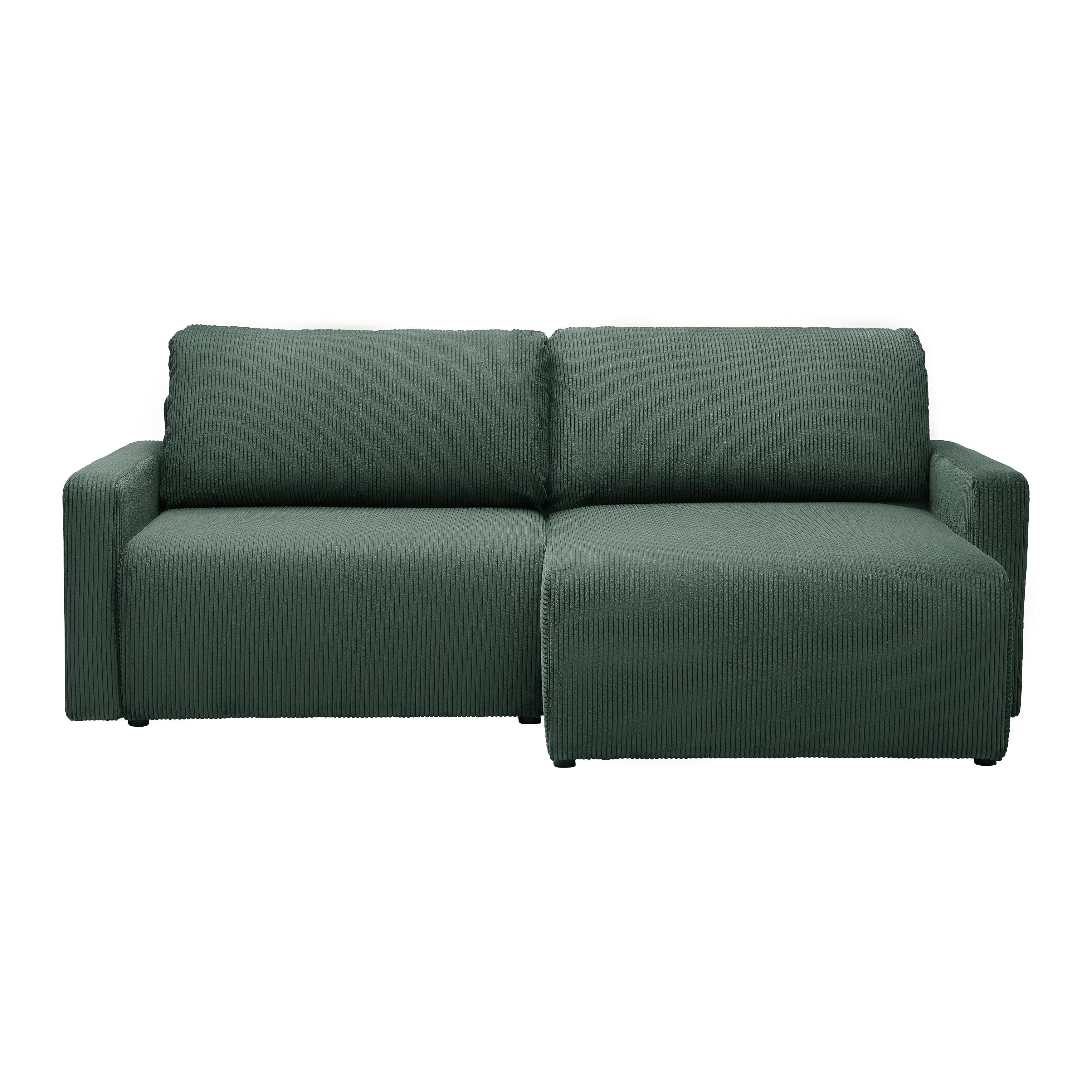 Sarokkanapé Dave - sötétzöld, Modern, textil (227/146cm) - Based
