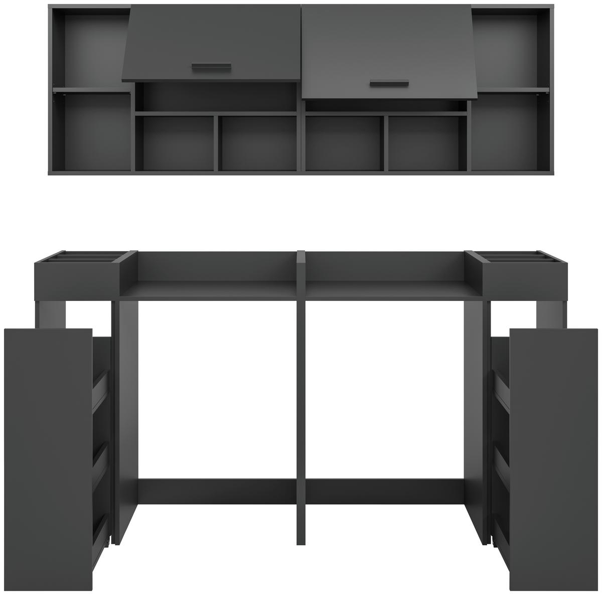 Omara Za Pralni In Sušilni Stroj Free, Antracit - antracit, Basics, leseni material (190/195/60cm) - MID.YOU