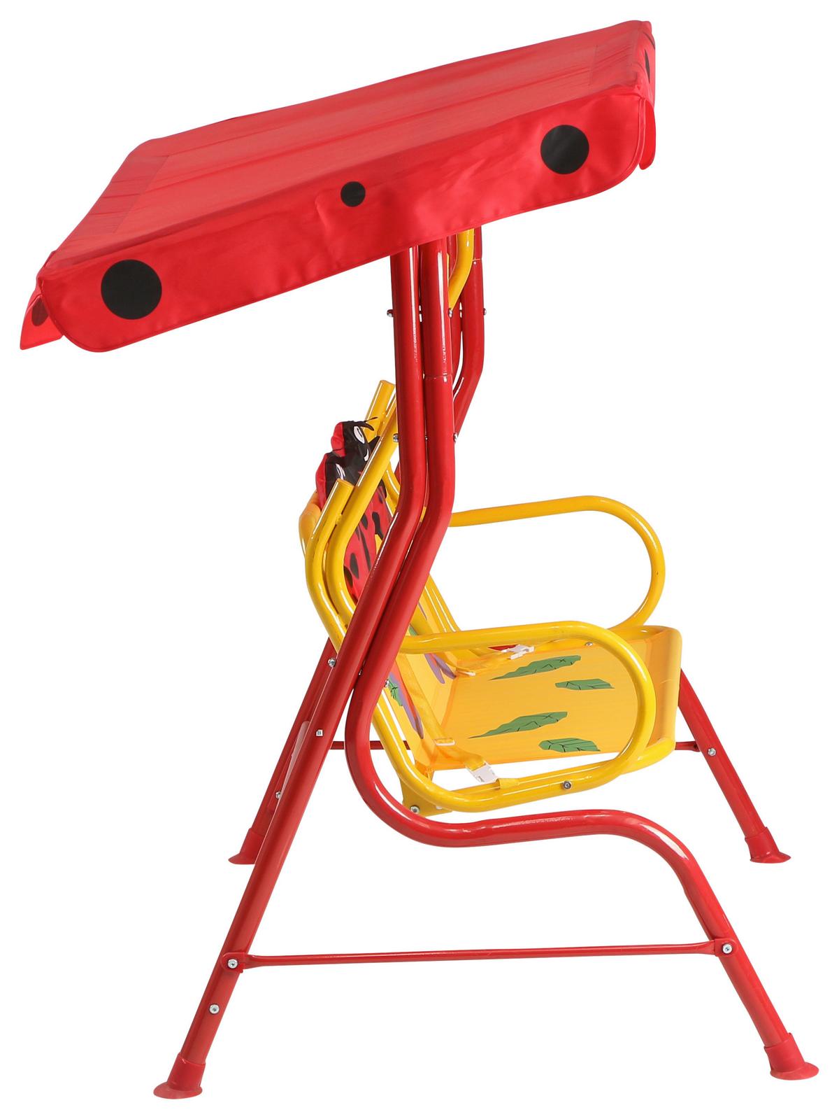 Kinder-Hollywoodschaukel 672612 - Rot, MODERN, Textil/Metall (115/118/75cm) - Siena Garden