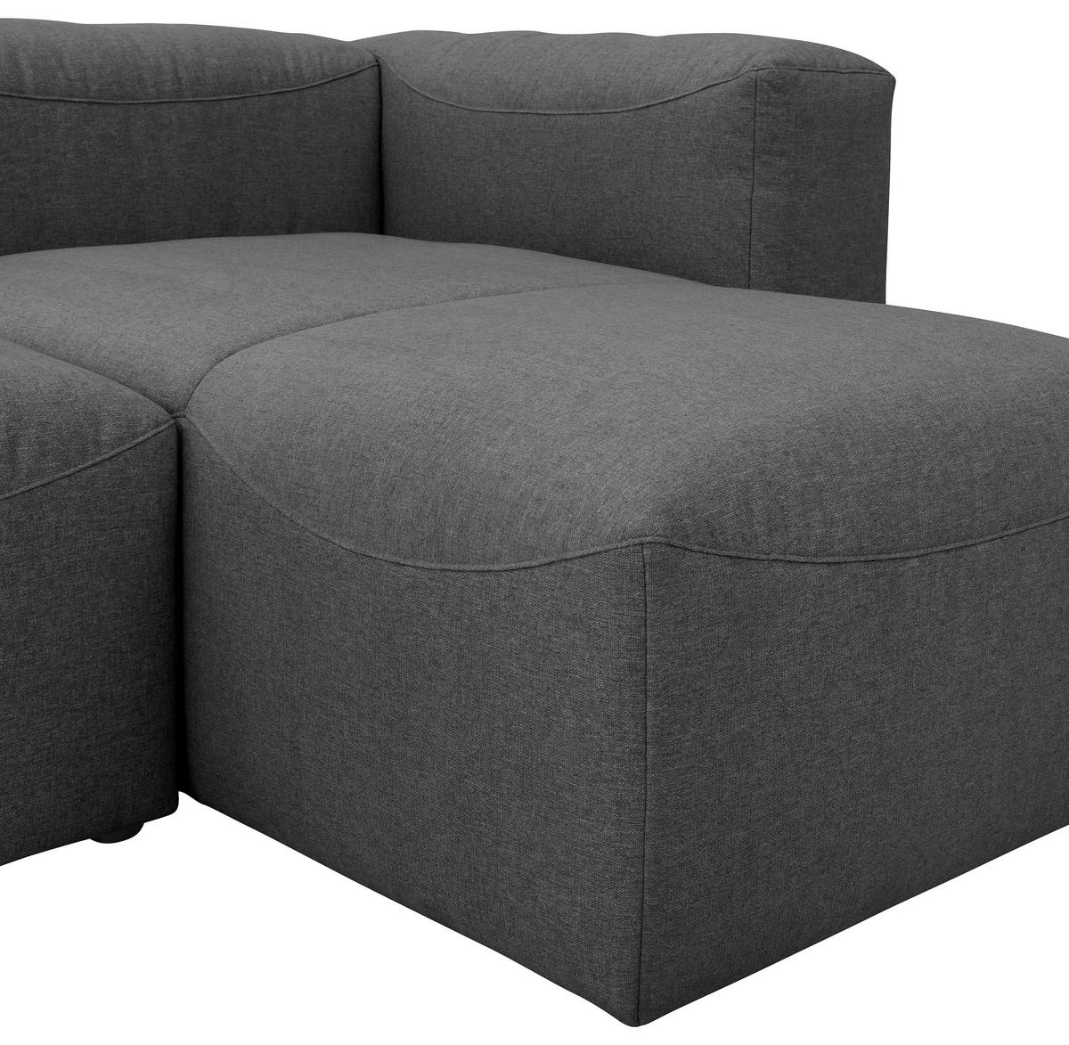 ECKSOFA LENA - Anthrazit, Design, Kunststoff/Textil (250/160cm) - Max Winzer