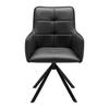 STOL MED ARMSTÖD VINCENT - svart, Modern, metall/läder (58/87/63cm) - Premium Living