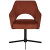 STOL MED ARMSTÖD VALLETTA - svart/rostfärgad, Klassisk, metall/textil (61/85/60cm) - Premium Living