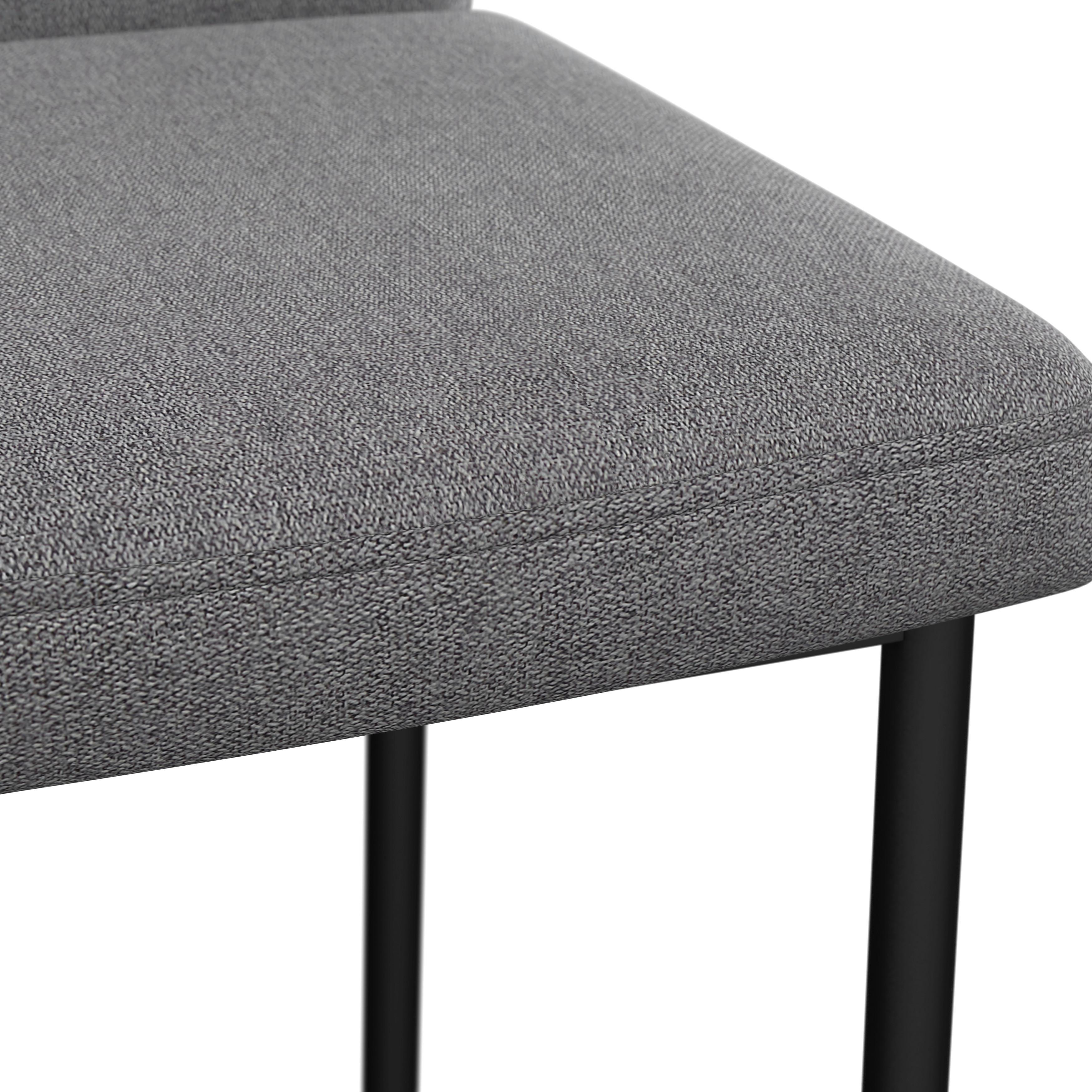 STOL CORI - ljusgrå/svart, Modern, metall/trä (45/87/57cm) - Bessagi Home