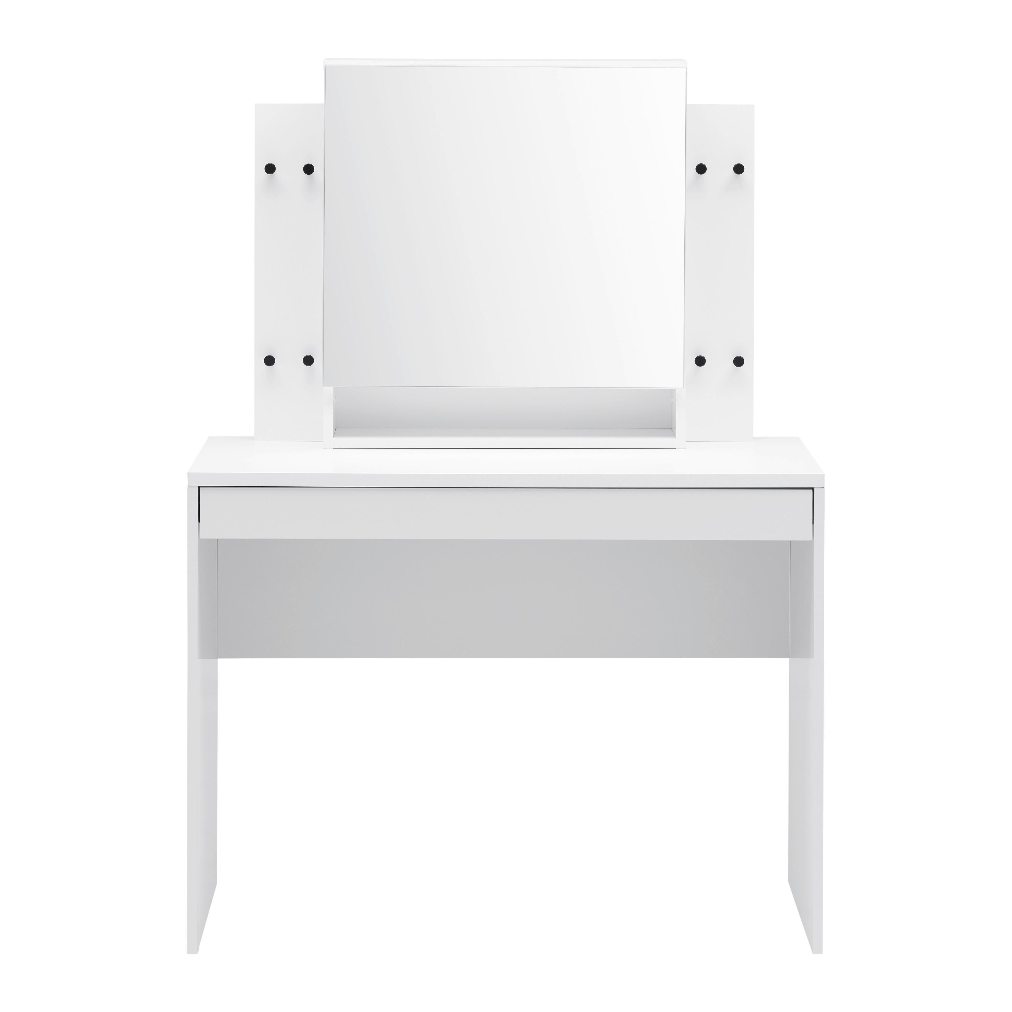SMINKBORD EVA II -EXKLUSIV- - Modern, trämaterial/glas (100/140/45cm) - Mömax