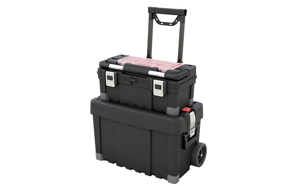 Gurulós Szerszámosláda Szett Hawk 25"+22" - fekete, műanyag