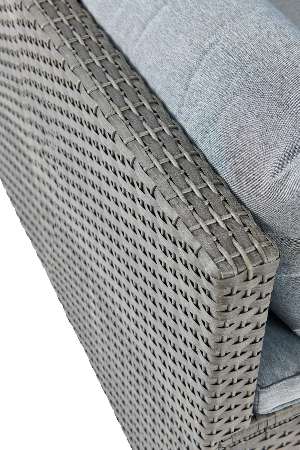 Lounge Garnitura Almeria, Siva, 5-Delni Set - siva, Moderno, kovina/umetna masa