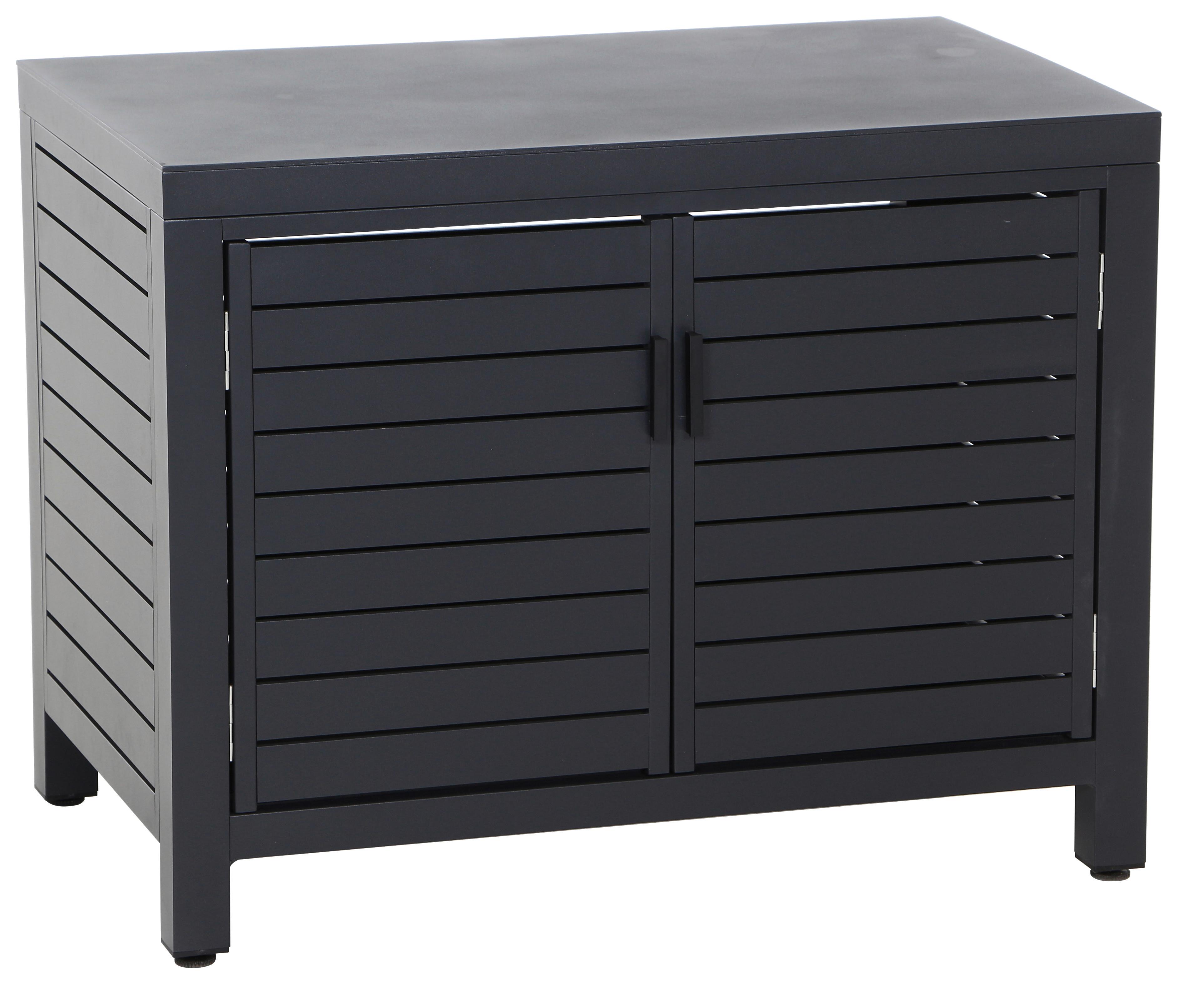 OUTDOORKÜCHE L19584 - Anthrazit, MODERN, Metall (90/70/56cm) - Siena Garden