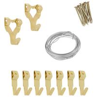 Zidna Kuka Set 10/1 Doro - zlatna, Konvencionalno, metal