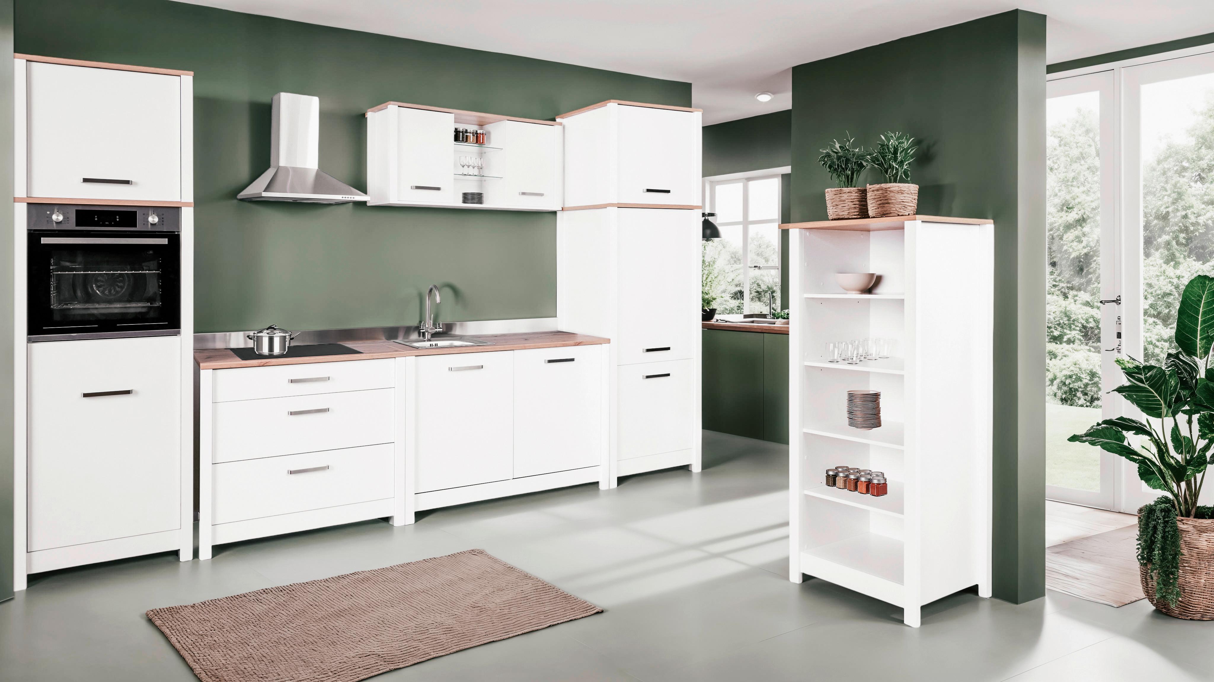 Standregal Sicilia Weiß/Eiche Artisan - Weiß/Eiche Artisan, ROMANTIK / LANDHAUS, Holzwerkstoff (60/167/60cm) - Mömax