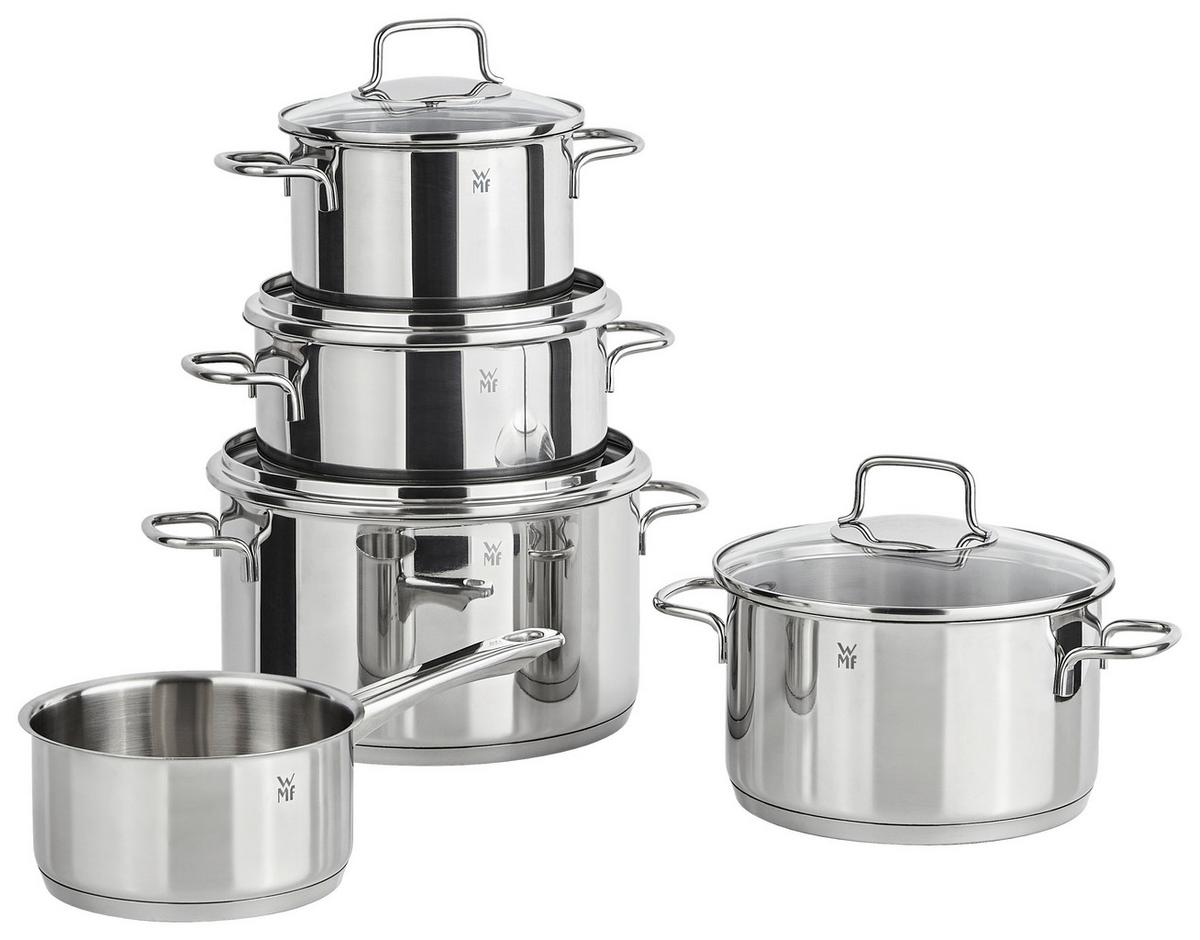 ZESTAW GARNKÓW 0780556040 WMF - kolor stalowy, Basics, metal/szkło - WMF