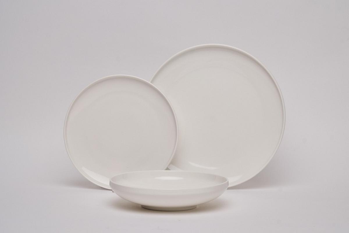 SERWIS OBIADOWO-ŚNIADANIOWY 26245 - biały, Design, ceramika - Novel