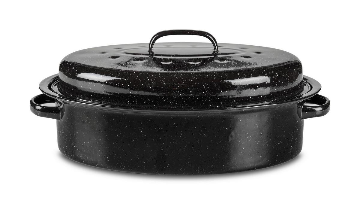 Bräter Gisela Schwarz - Schwarz, Konventionell, Metall (37/27/14cm) - Mömax