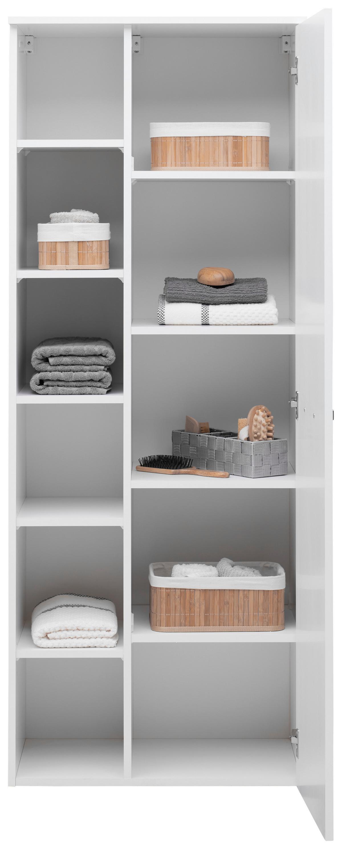 Visoki Element Fresh - bijela/boje kroma, Konvencionalno, drvni materijal/metal (65/168,5/38,5cm) - Modern Living