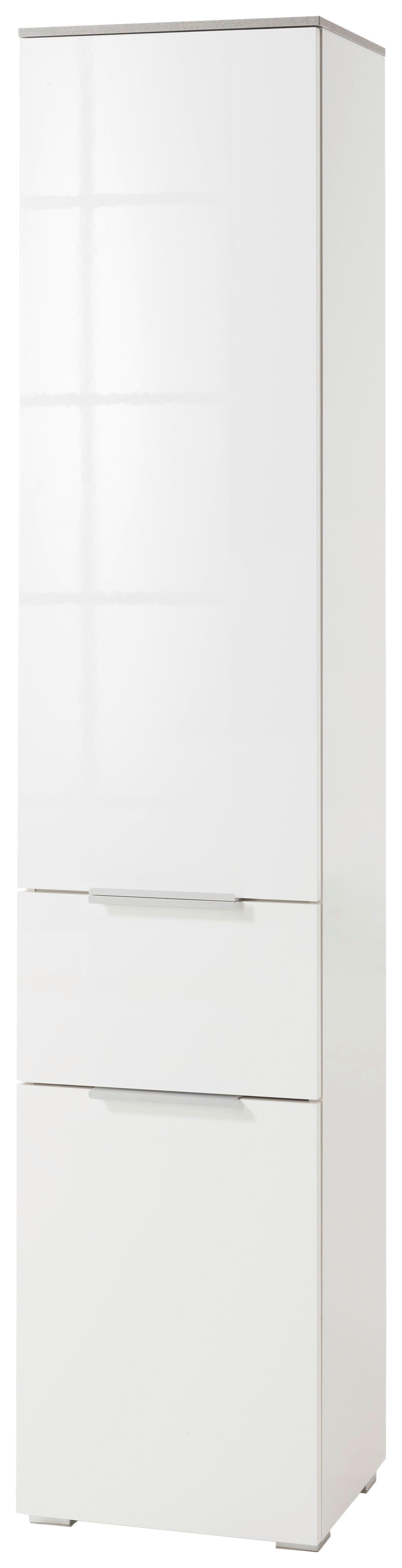 Hochschrank in Weiß - Anthrazit/Weiß, MODERN, Holzwerkstoff/Kunststoff (40/190/35cm) - Mömax