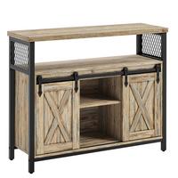 SIDEBOARD STORAGE CABINETS - Schwarz/Braun, MODERN, Holzwerkstoff/Metall (100/80/33cm) - MID.YOU