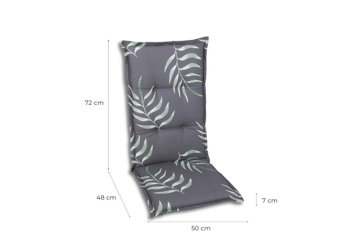 Sesselauflagenset Anthrazit, 4-teilig - Anthrazit, Basics, Textil (50/7/120cm)