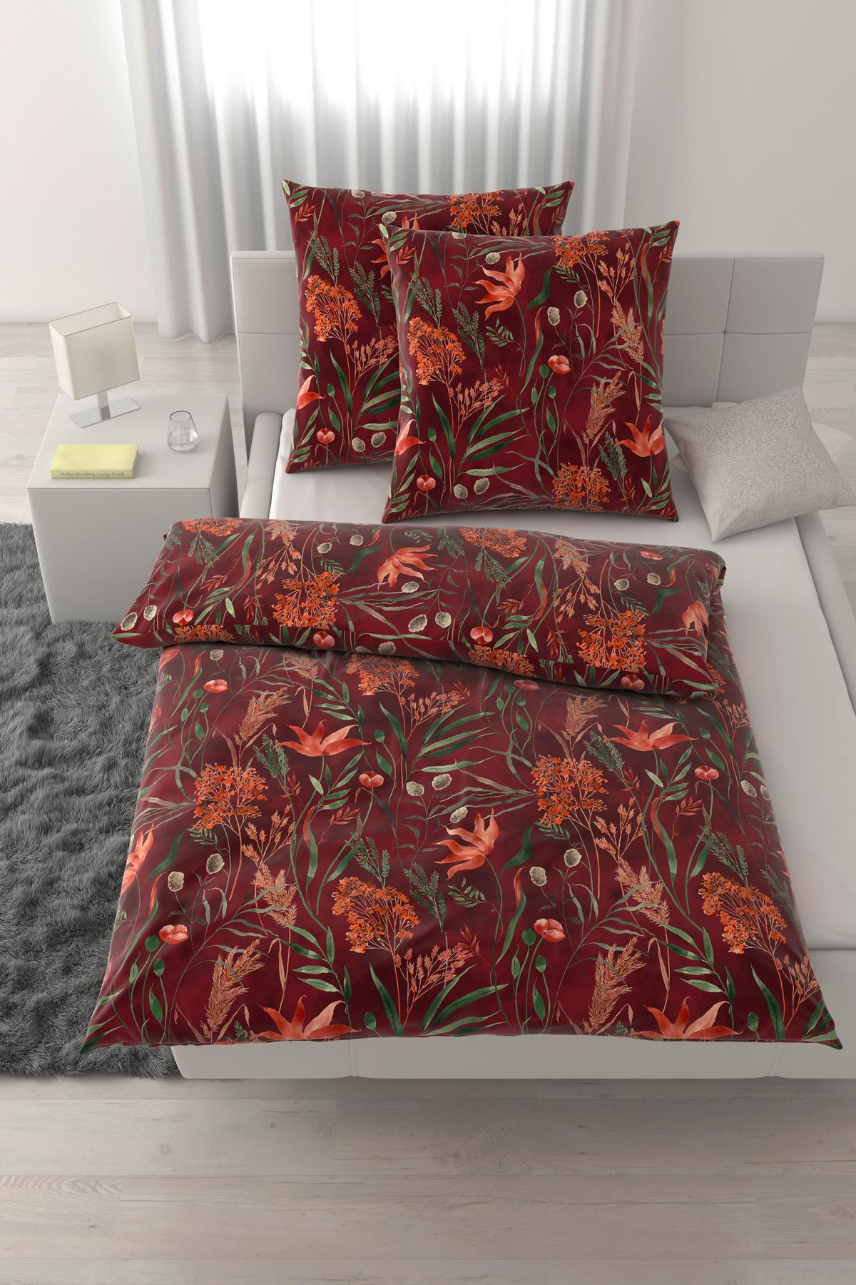 Bettwäsche Nora XXL Rot ca. 200x200cm - Rot, MODERN, Textil (200/200cm) - Mömax