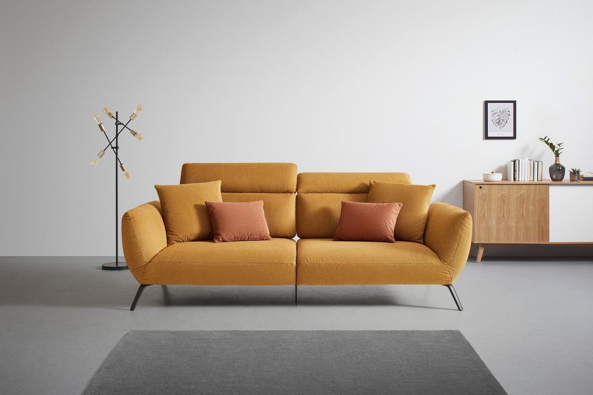 BIGSOFA SEATTLE - Gelb, Modern (260/87-107/132cm) - Premium Living