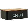 Brotbox Norman in Schwarz - Schwarz, LIFESTYLE, Holz/Metall (33/21/10,5cm) - MÖMAX modern living