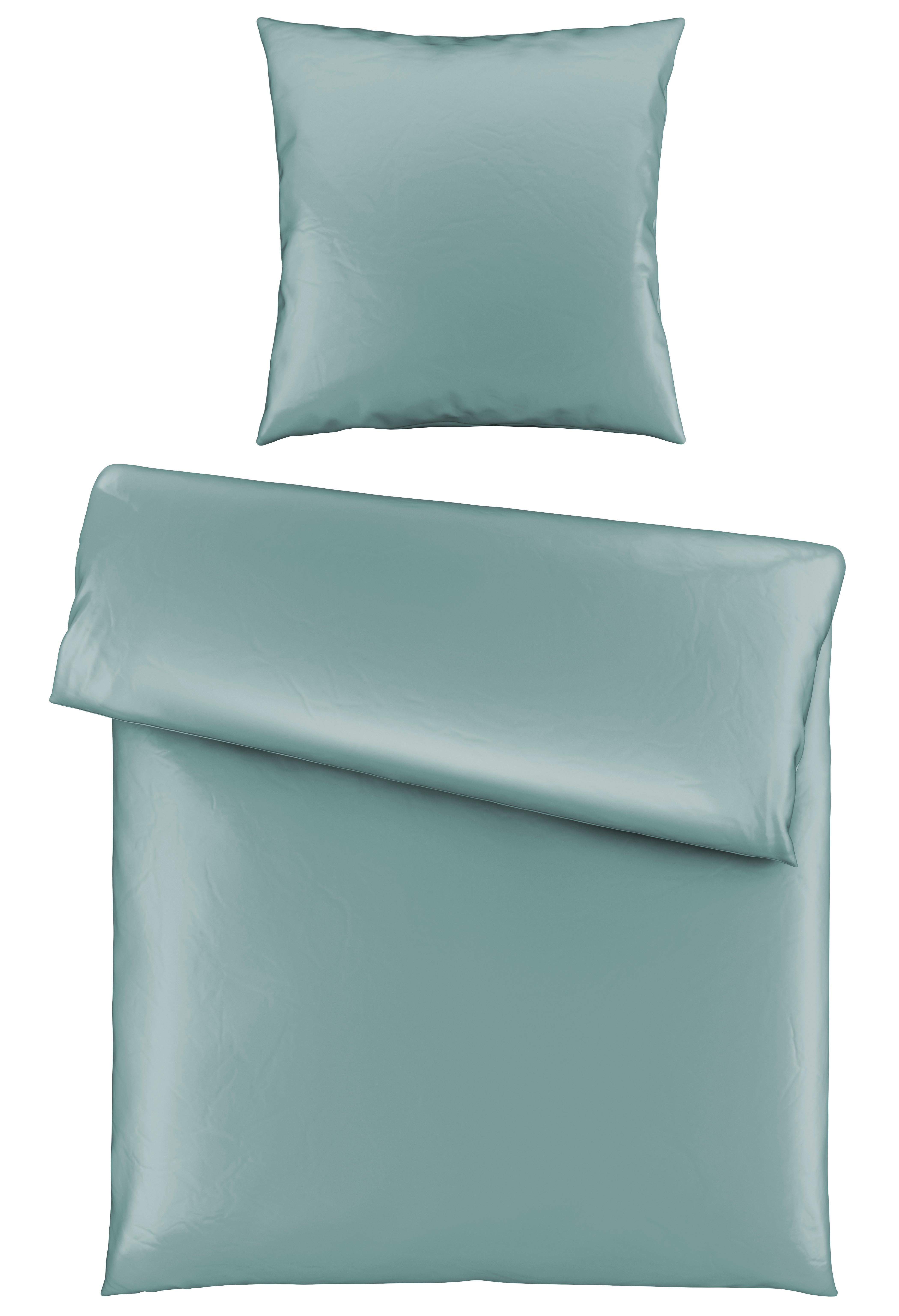 Bettwäsche Victoria Mineralblau ca. 135x200cm - Blau, MODERN, Textil (135/200cm) - Mömax