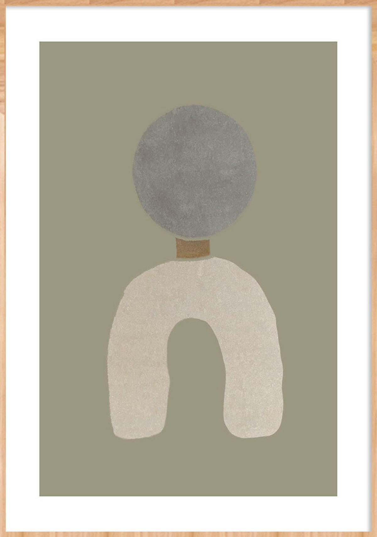 BILD FEEL-GOOD-003-50X70-FRX-FRBL - Beige/Naturfarben, Basics, Holz/Kunststoff (50/70/10cm)