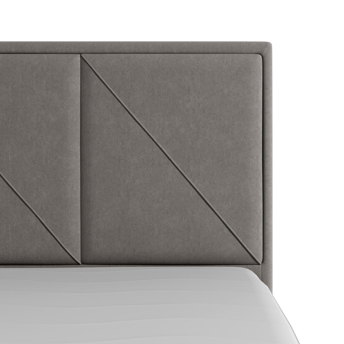 Boxspringbett Oslo Hellgrau ca. 180x200 cm Hellgrau - Hellgrau/Schwarz, MODERN, Holzwerkstoff/Kunststoff (180/200cm) - MID.YOU