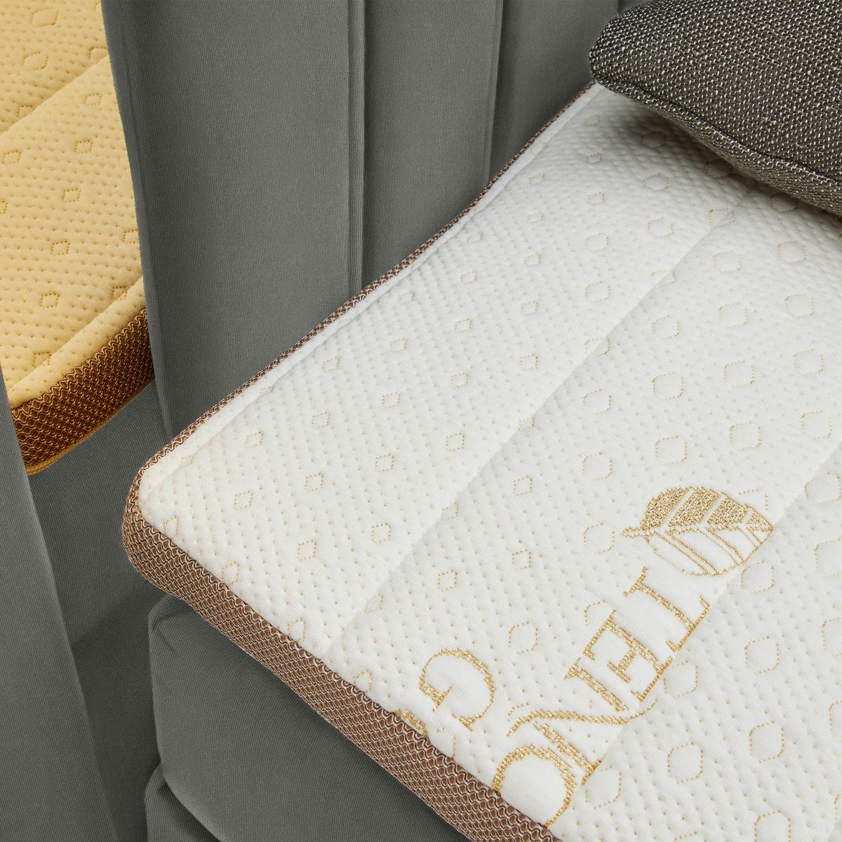 Boxspringbett Minola Gold Dunkelgrau ca. 160x200cm - Dunkelgrau/Schwarz, KONVENTIONELL, Kunststoff/Textil (160/200cm) - Premium Living